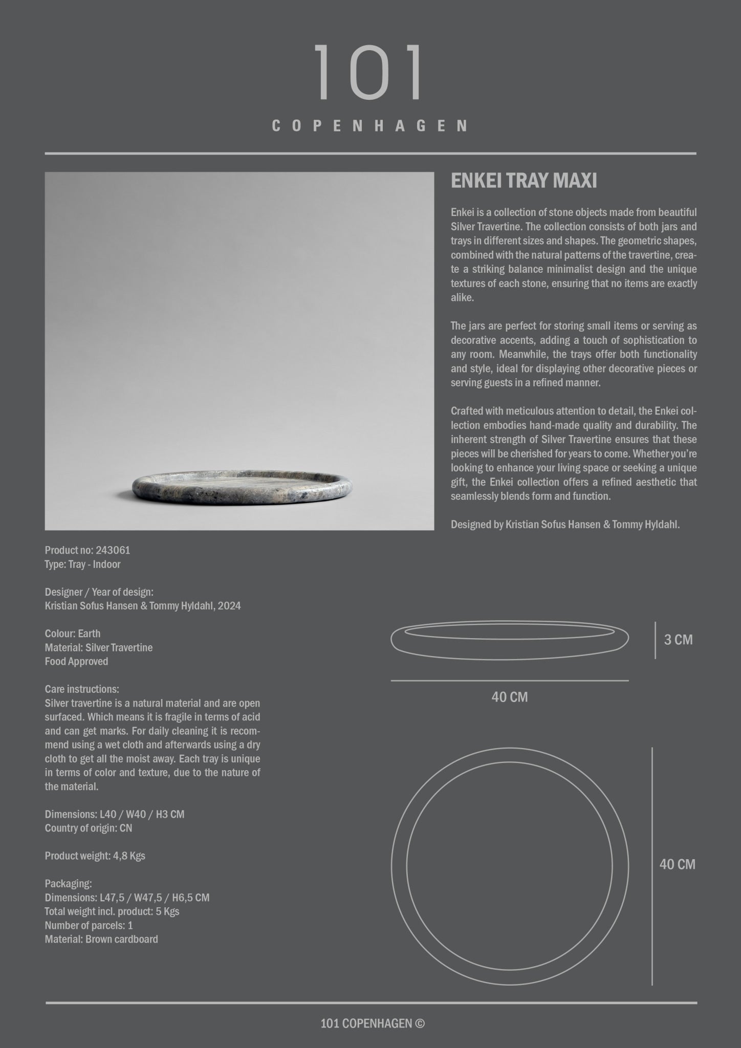 Enkei Tray, Maxi - Earth 15.74" Ø