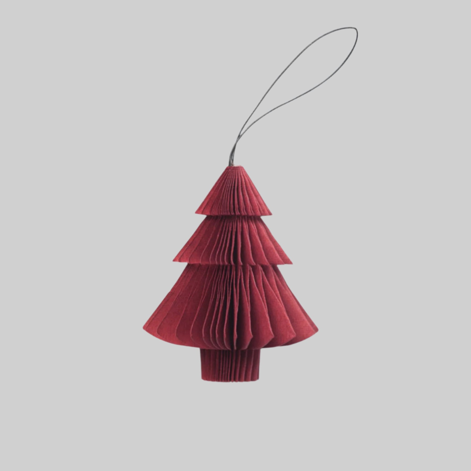 SUSTAIN folded ornament, tree red  (box of 6)