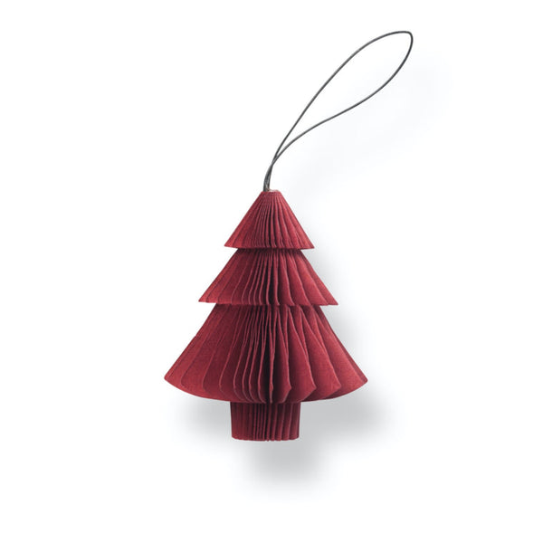 SUSTAIN folded ornament, tree red.  (box of 12)