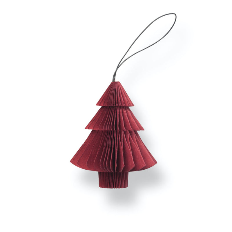 SUSTAIN folded ornament, tree red.  (box of 24)