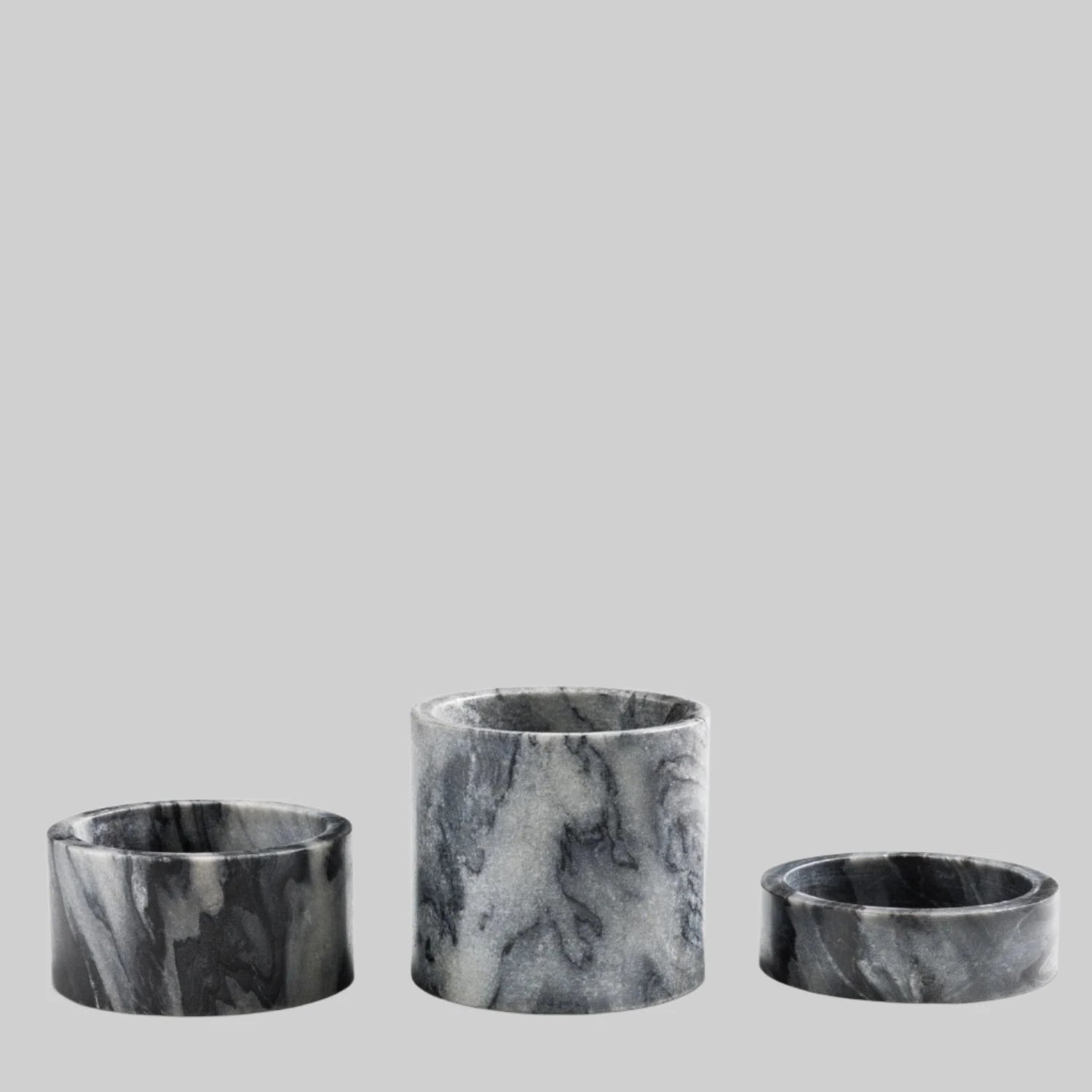 marblelous candleholder large, grey