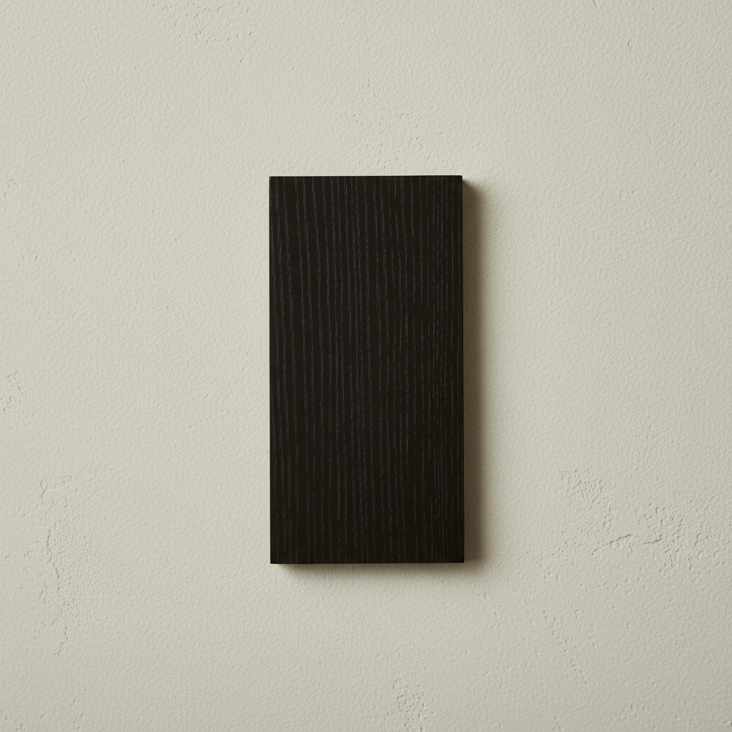 Matte black lacquer oak sample