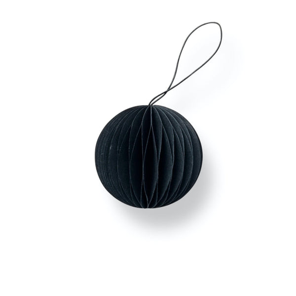 SUSTAIN folded ornament, scoop black. (box of 12)