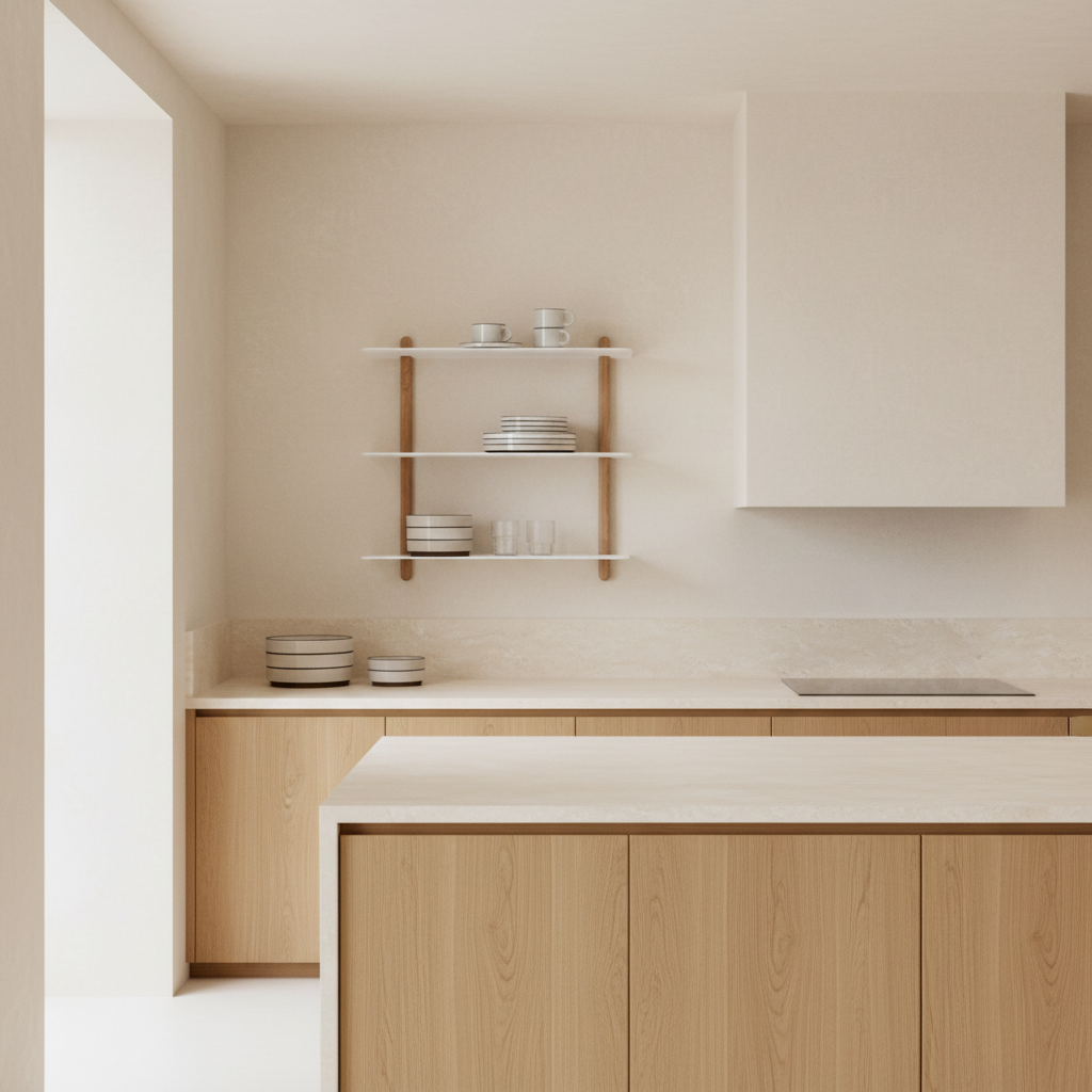 Minimalist kitchen with Nivo Shelf Large A