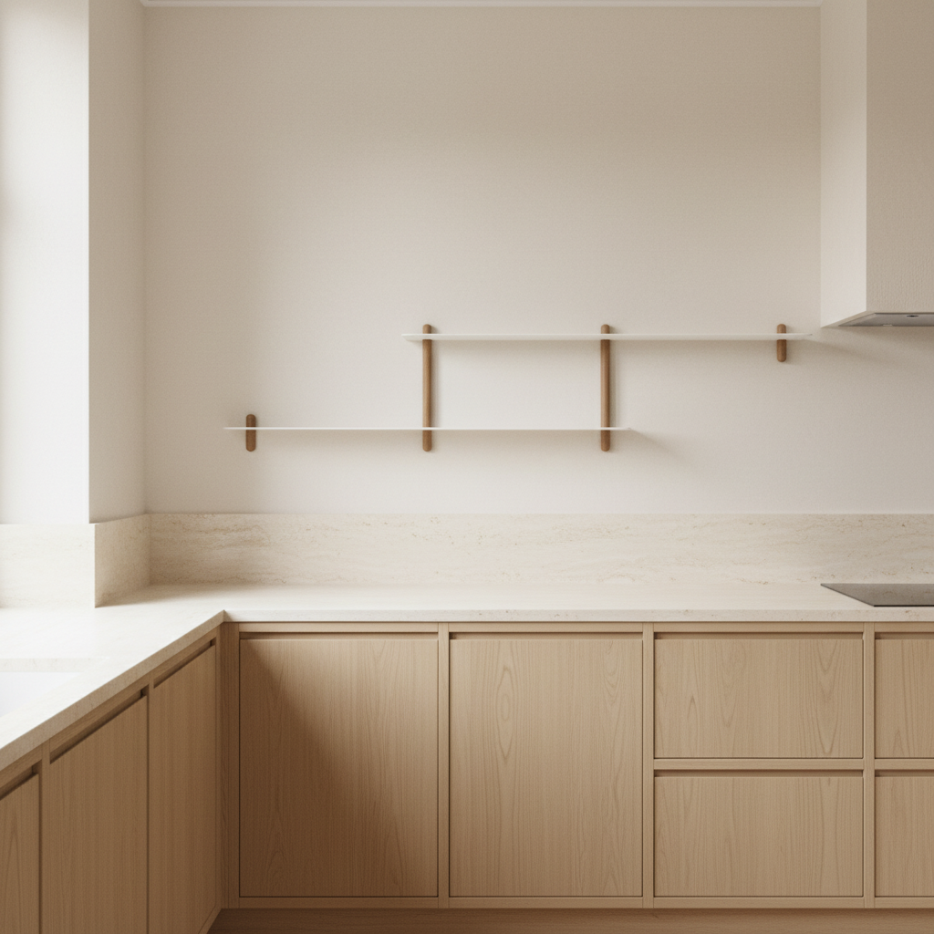 Minimalist kitchen with Nivo Shelf Large H