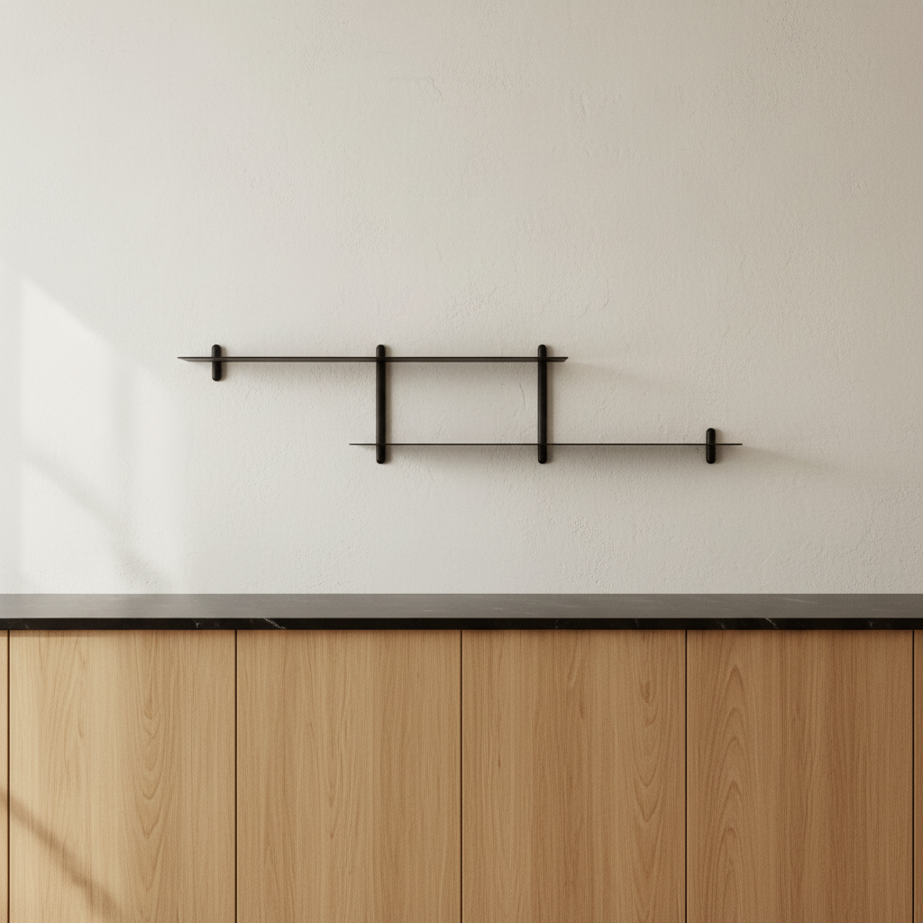 NIVO Shelf Large H - black ash / black
