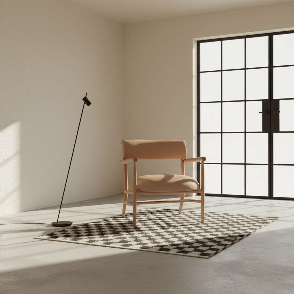 Vibeke Klint Rug VK-5 black/white - 3 Standard Sizes