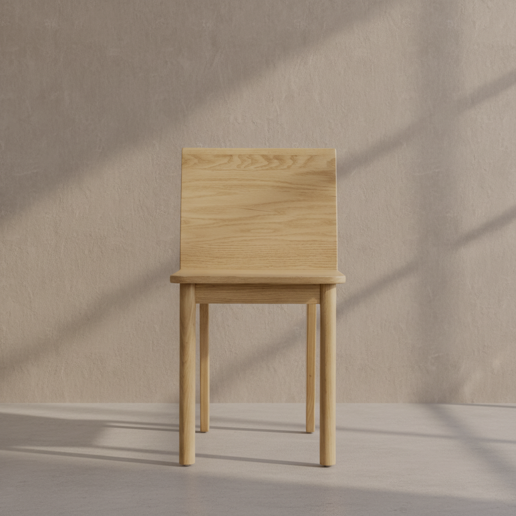 Brutus Slim Dining Chair - Natural Oak