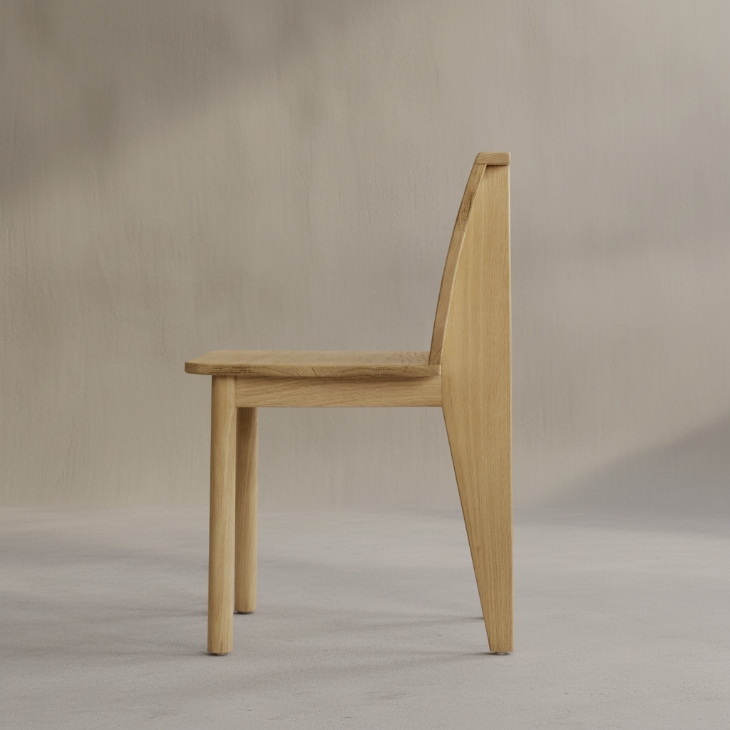 Brutus Slim Dining Chair - Natural Oak