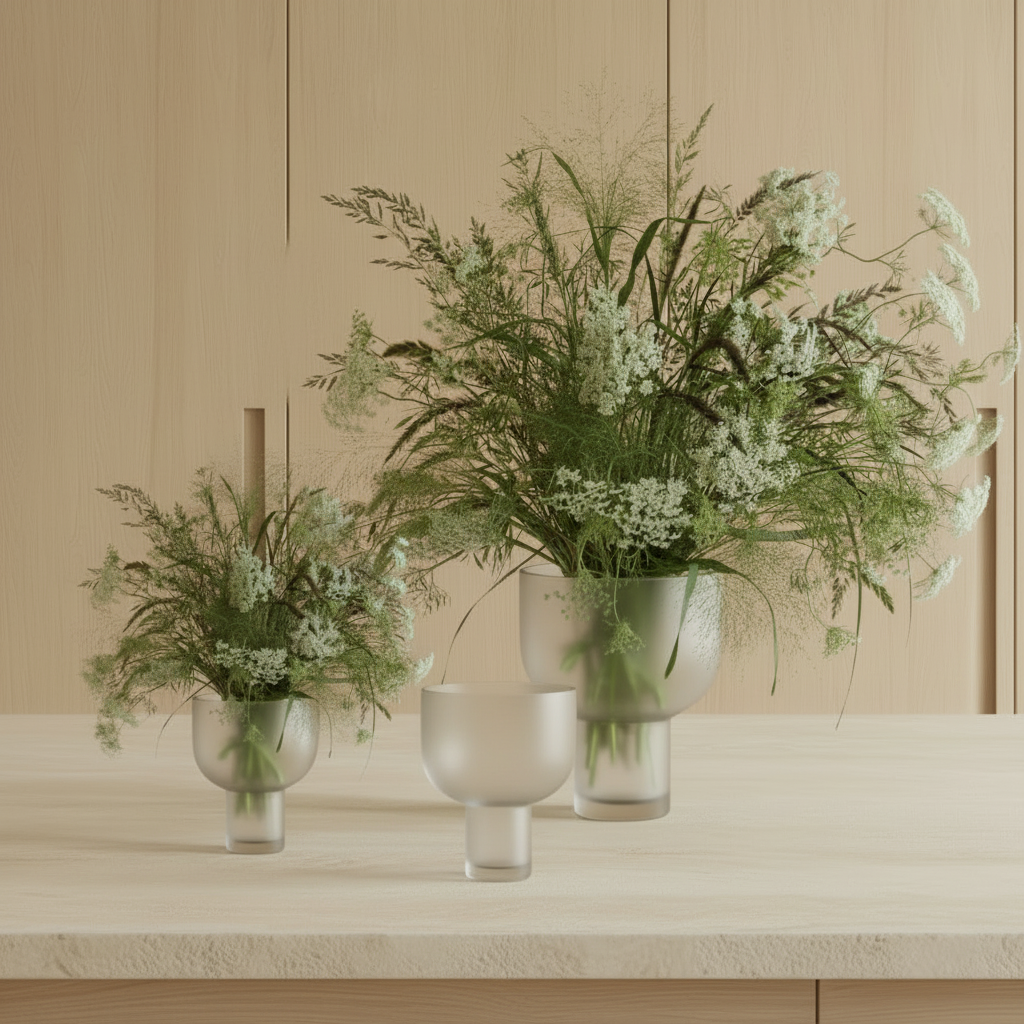 Nebl Vase Small, Medium & Large Frosted – Kitchen Island Trio