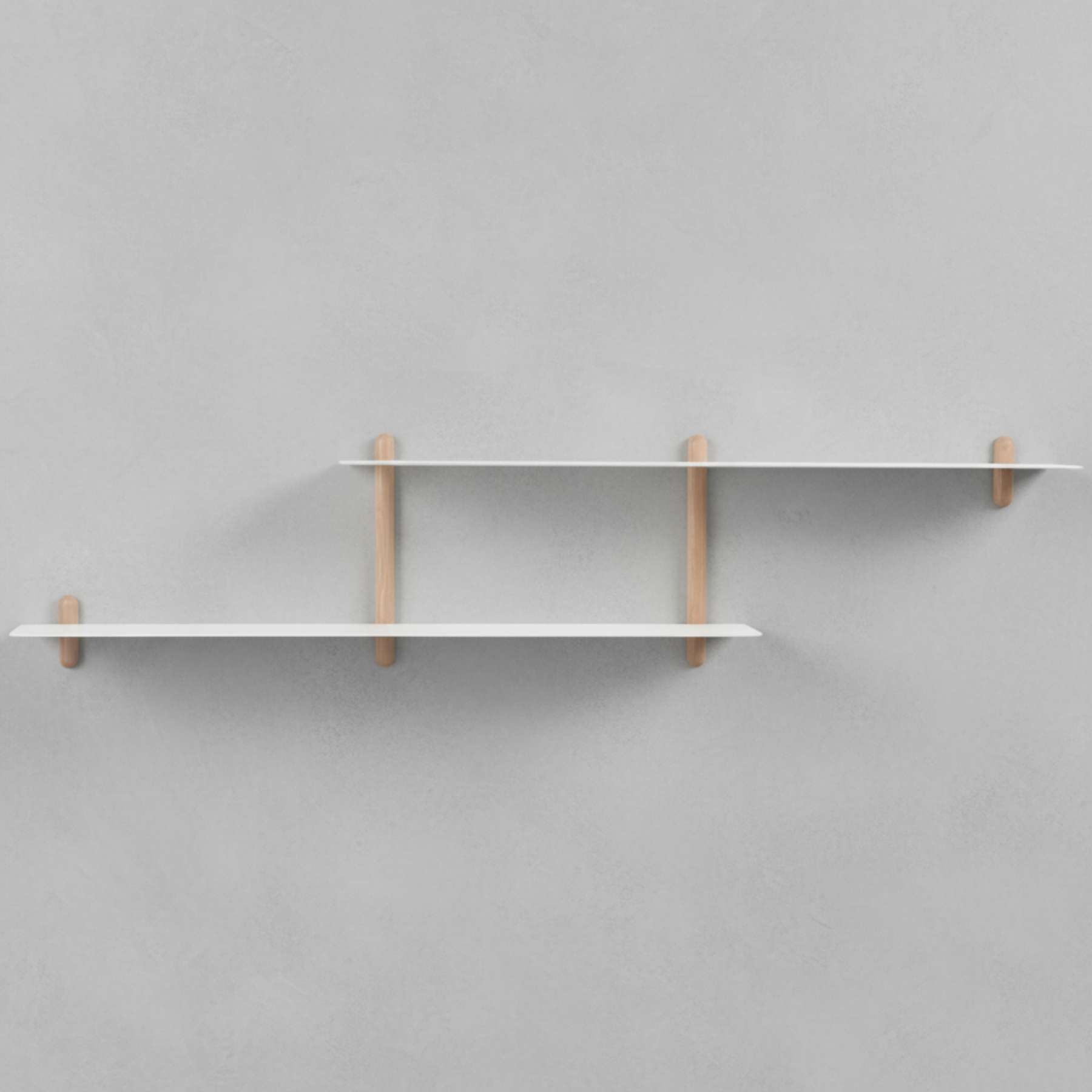 NIVO Shelf Small H - light oak/white