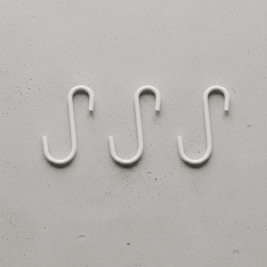 NIVO S-hooks, white - 3 Pc.