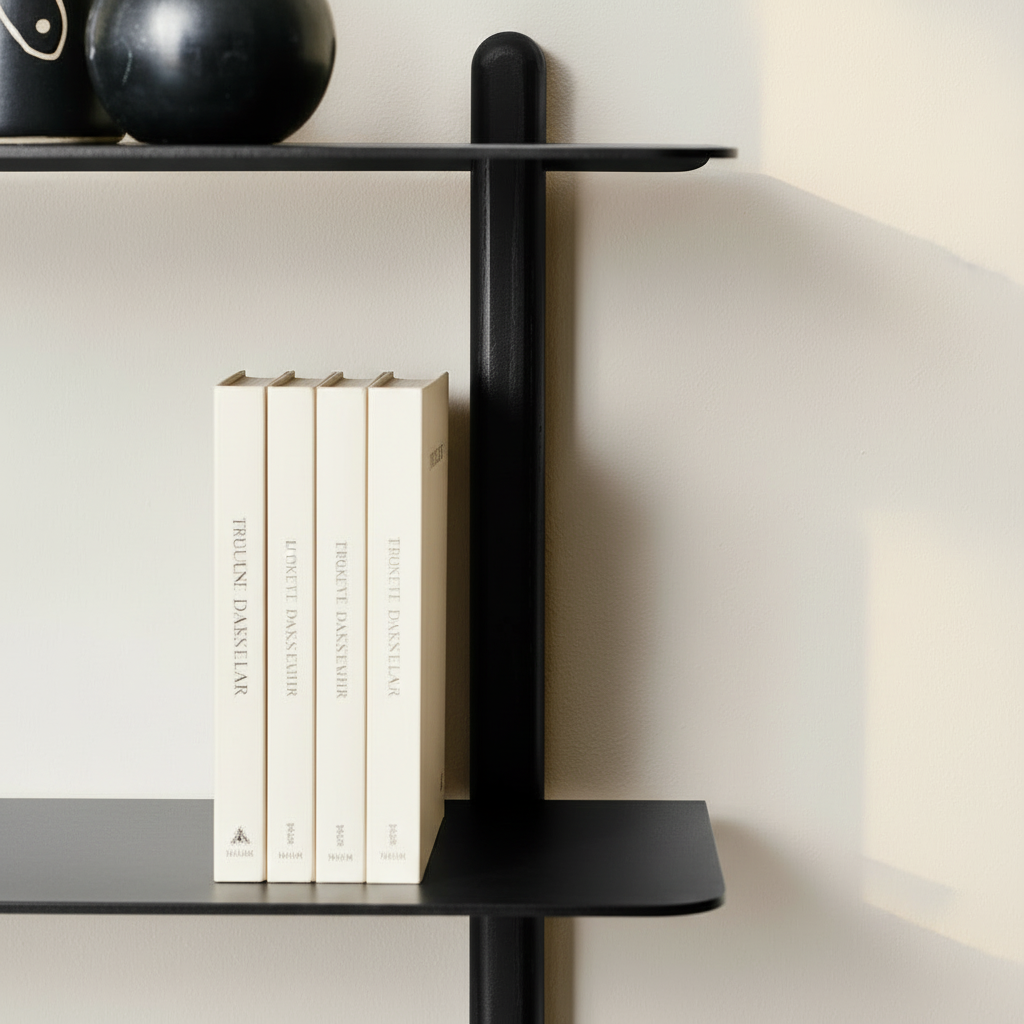 Nivo Shelf Detail with Cream Books on Both Shelves