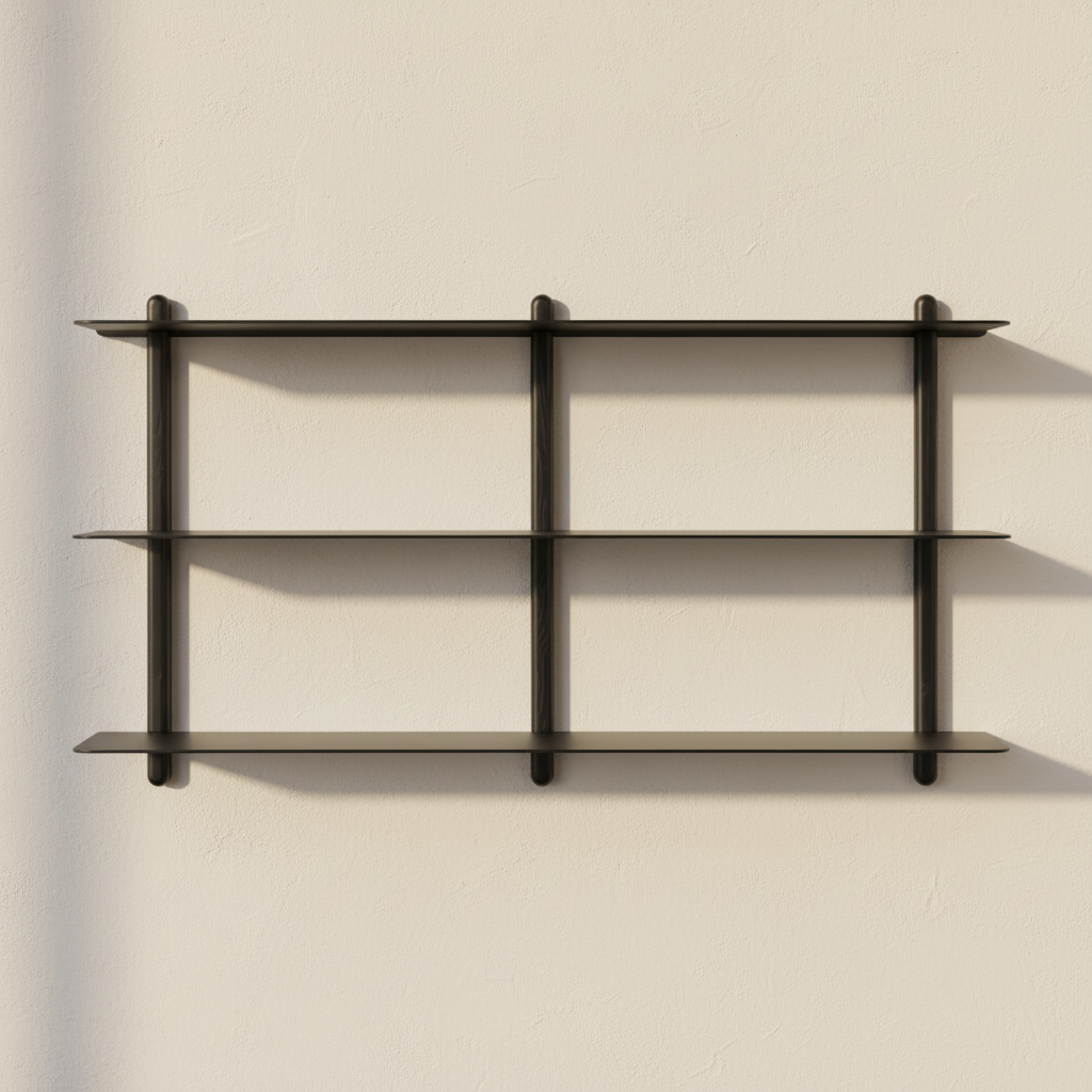 Nivo Shelf Front View on Light Beige Wall