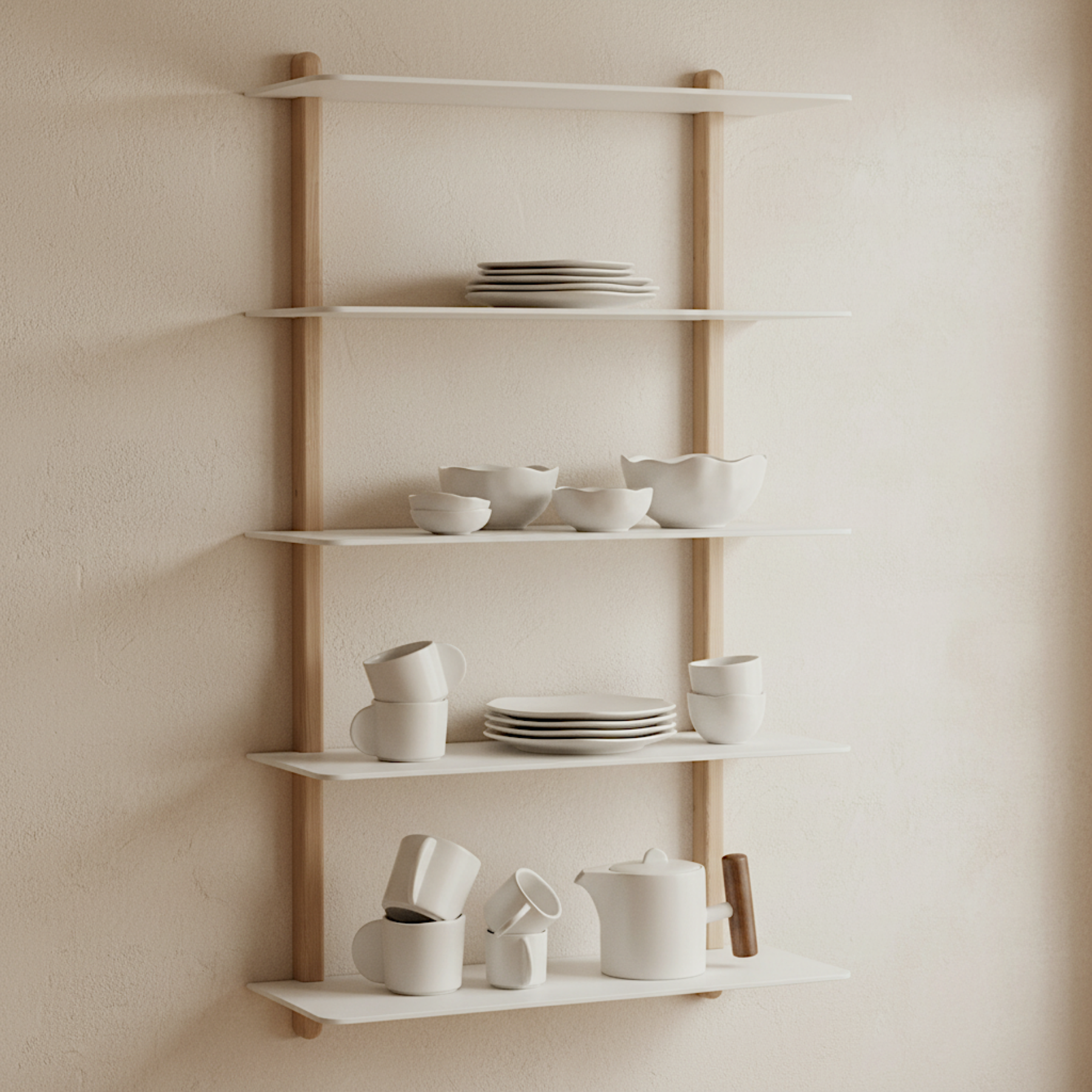 NIVO Shelf Large E - light oak/white