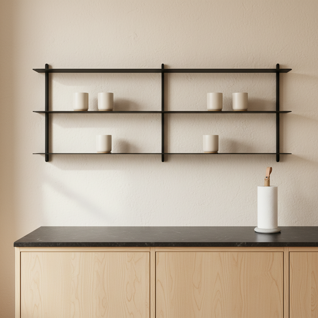 NIVO shelf styled with Theo cups