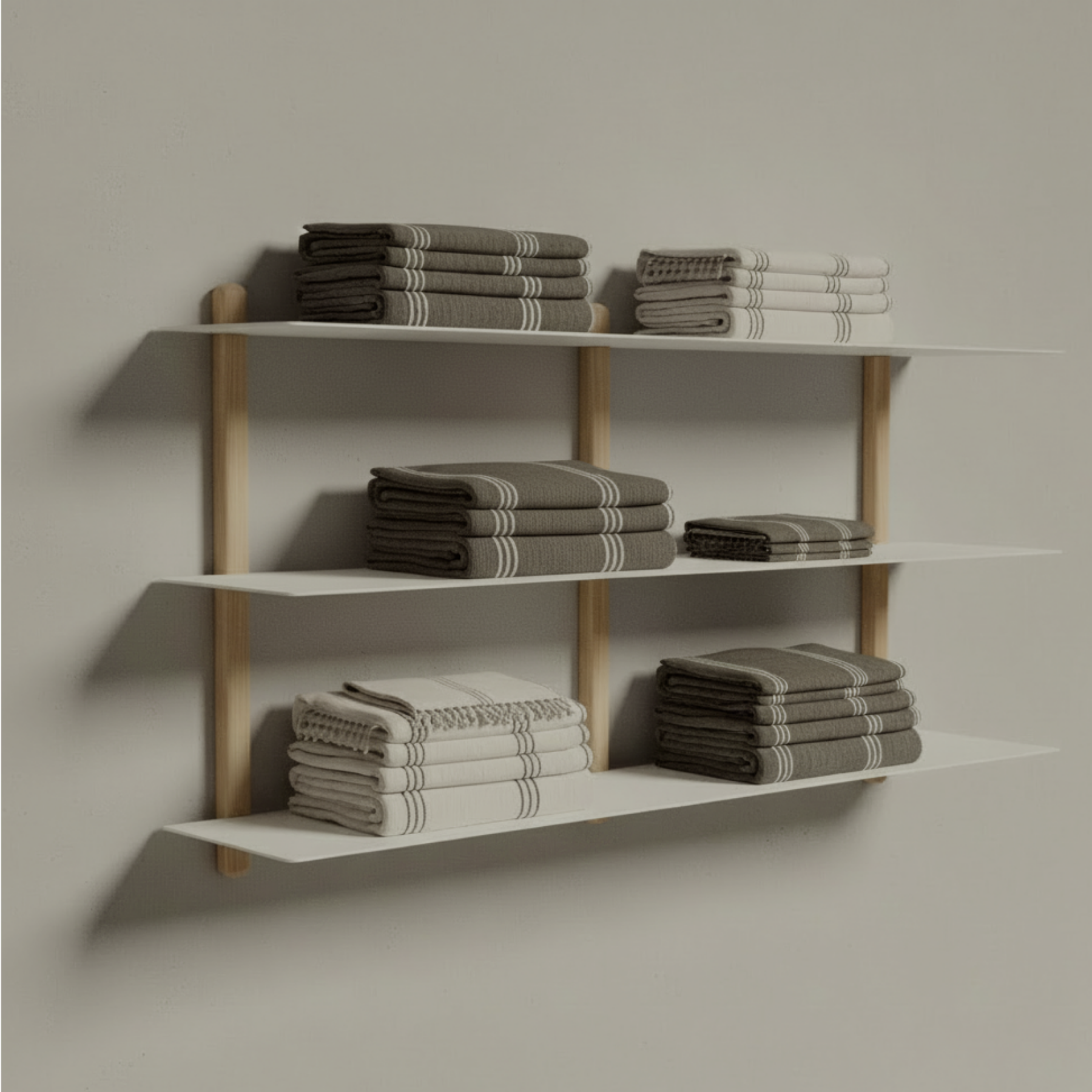 NIVO Shelf Large D - light oak/white