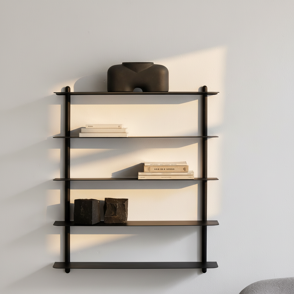 Nivo Shelf with larger Cobra Fat Coffee vase