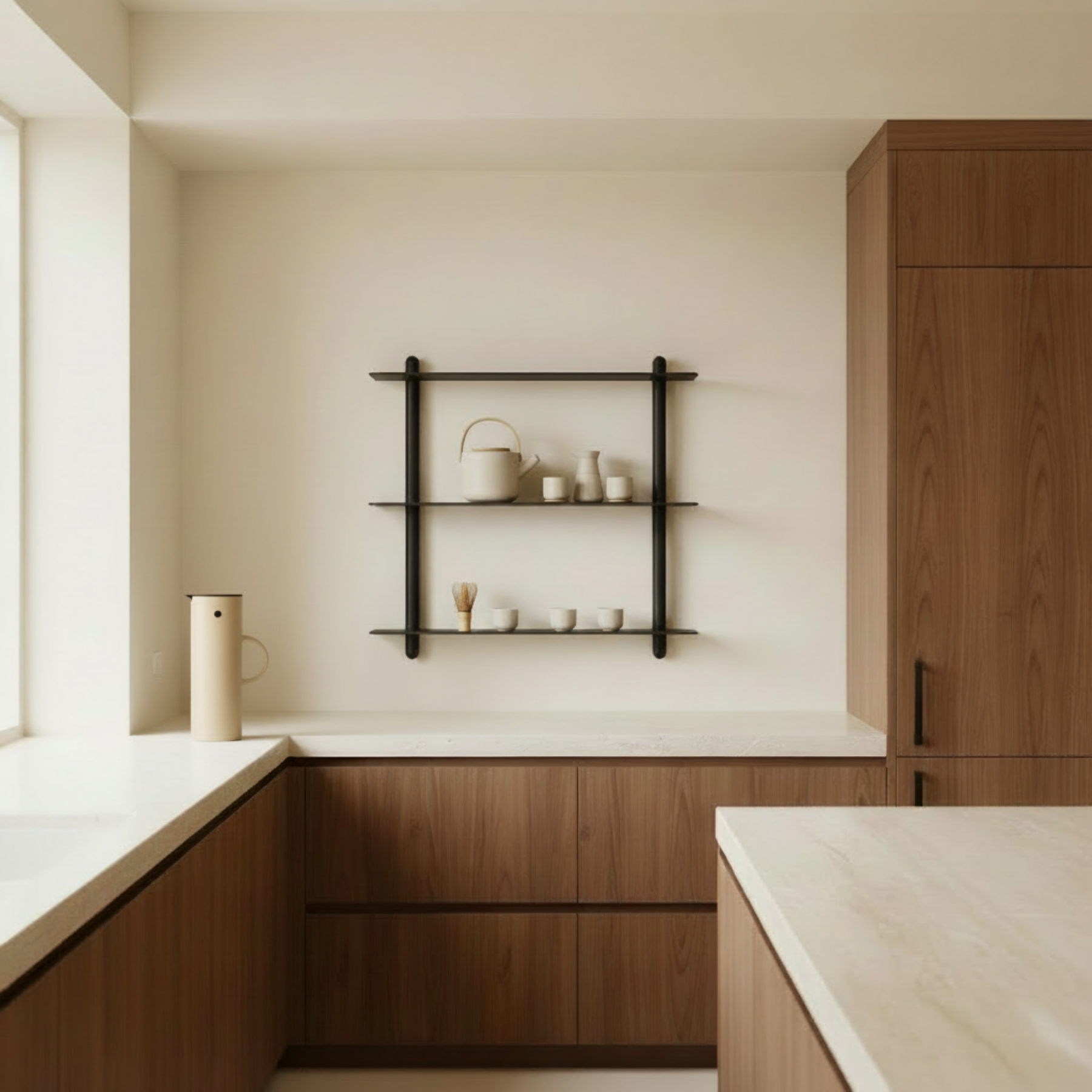 NIVO Shelf with Theo Tea Set and EM77 Jug