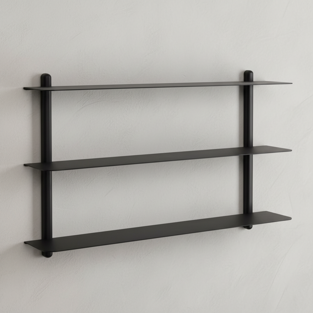 Nivo Small A shelf on light grey-beige limewash background