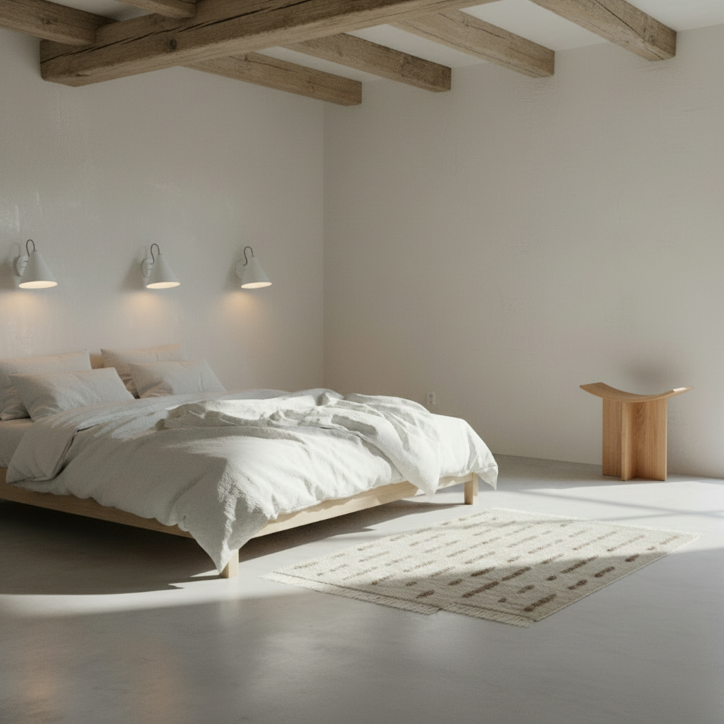 Nordic Bedroom with Brutus Stool