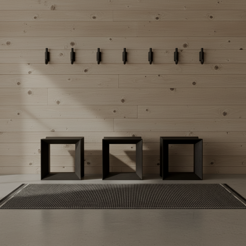 Reflex Stool - Matte Black Lacquer Solid Oak