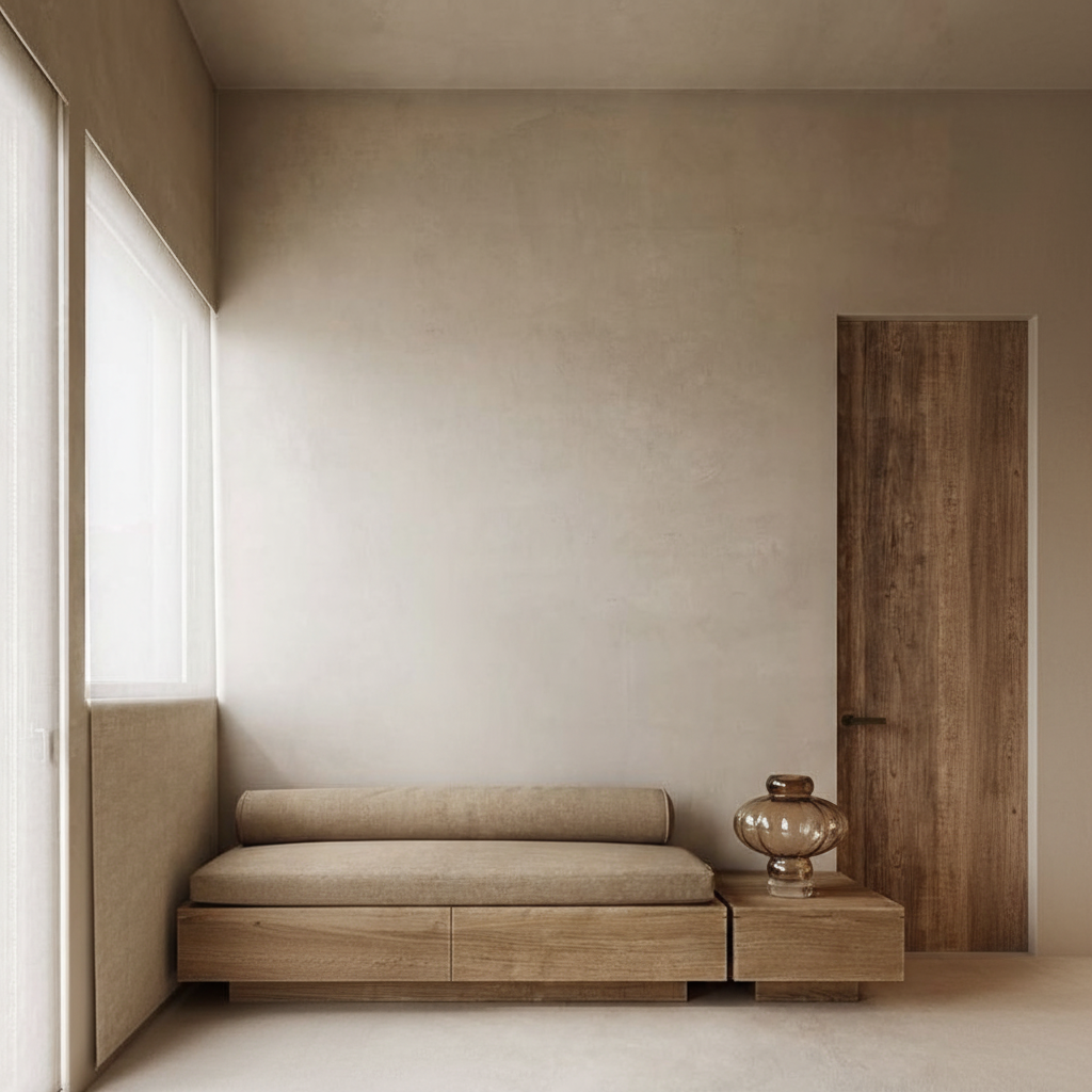 Nordic interior with Ballon Vase 02 Smoke