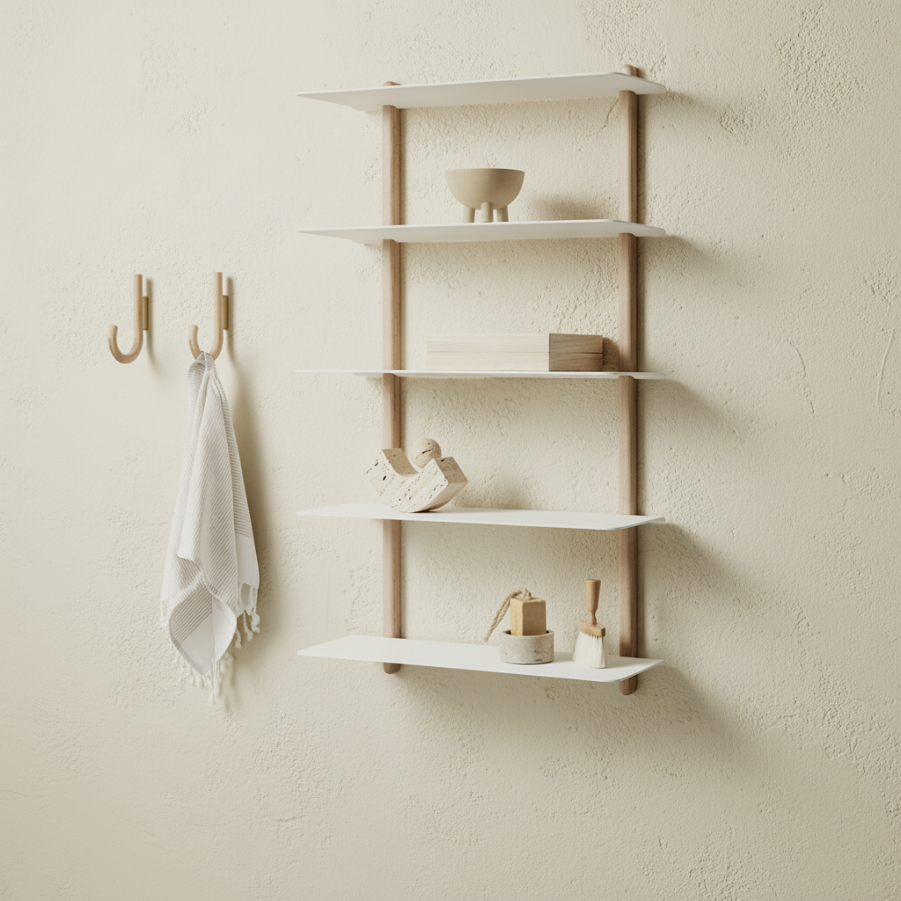 NIVO Shelf Small E - light oak/white