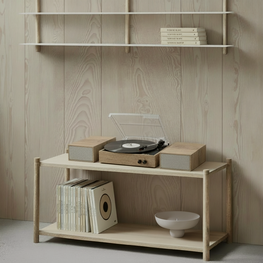 NIVO Shelf Small D - light oak/white