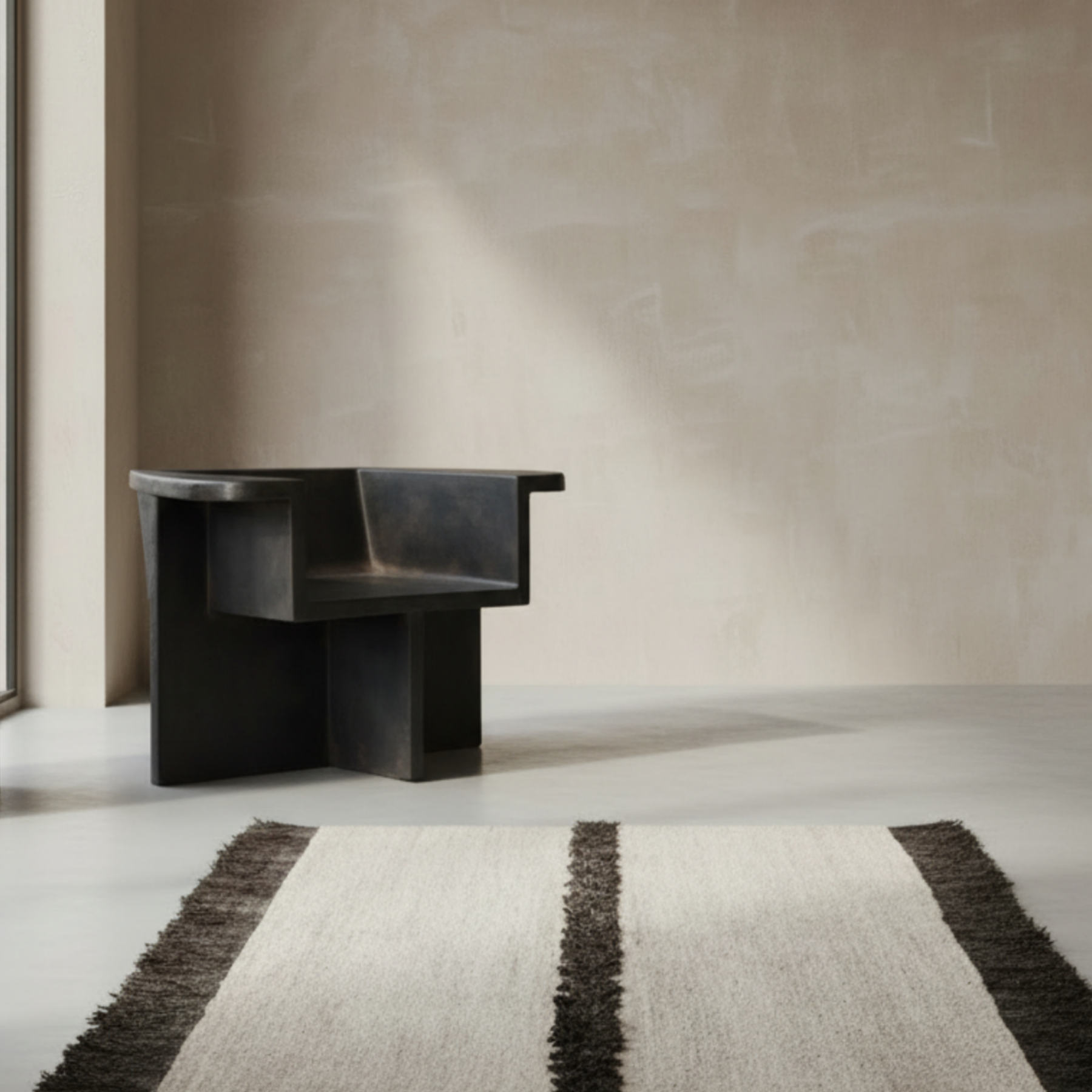 Nordic rug with Brutus Lounge Chair