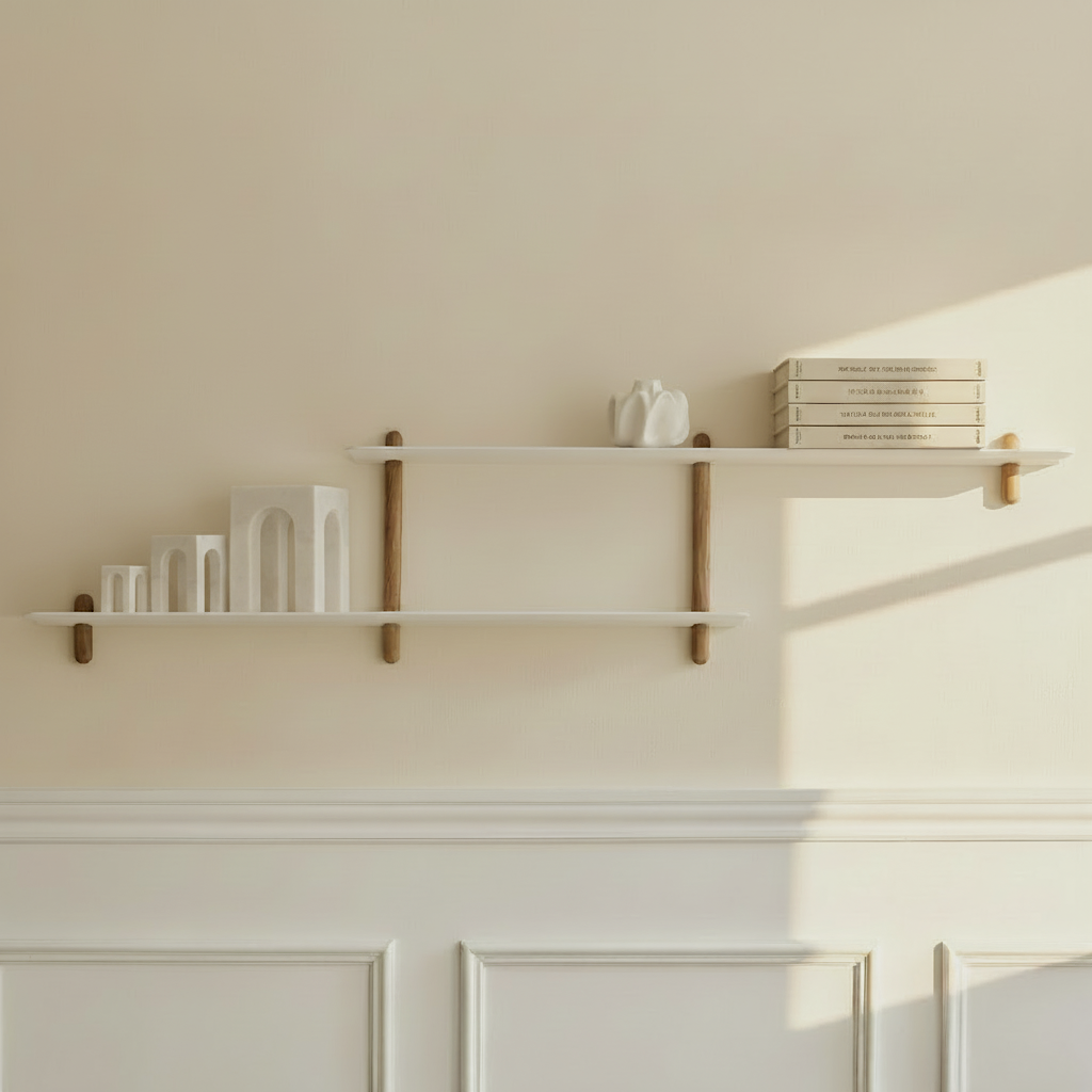 NIVO Shelf Large H - light oak / white