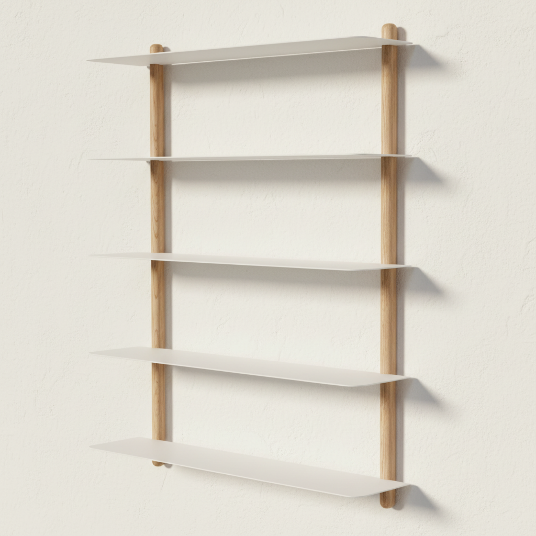 Nordic shelving unit 3/4 angle view