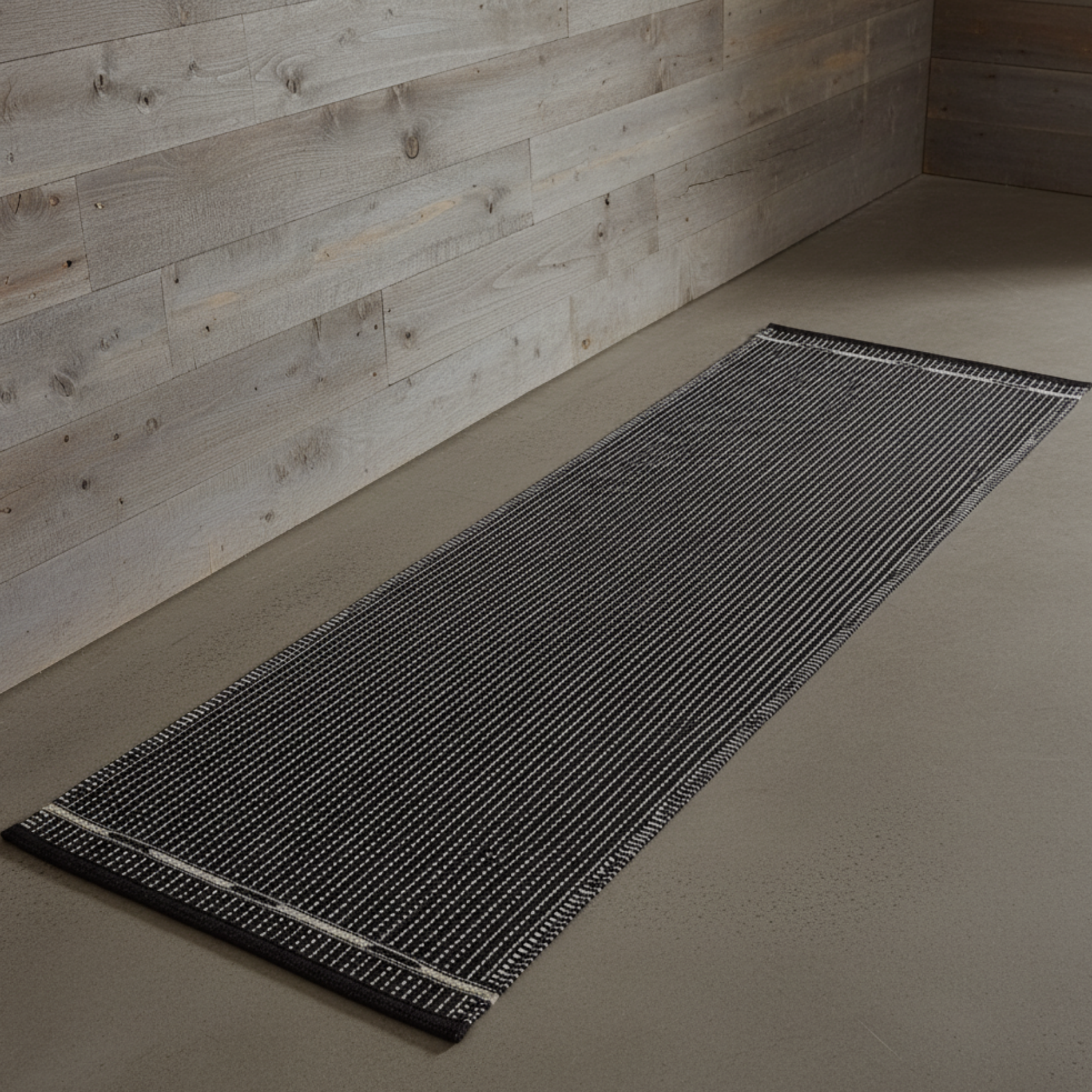 Vibeke Klint Rug VK-3, Black/Off-White - Large Runner 2.5'x8'