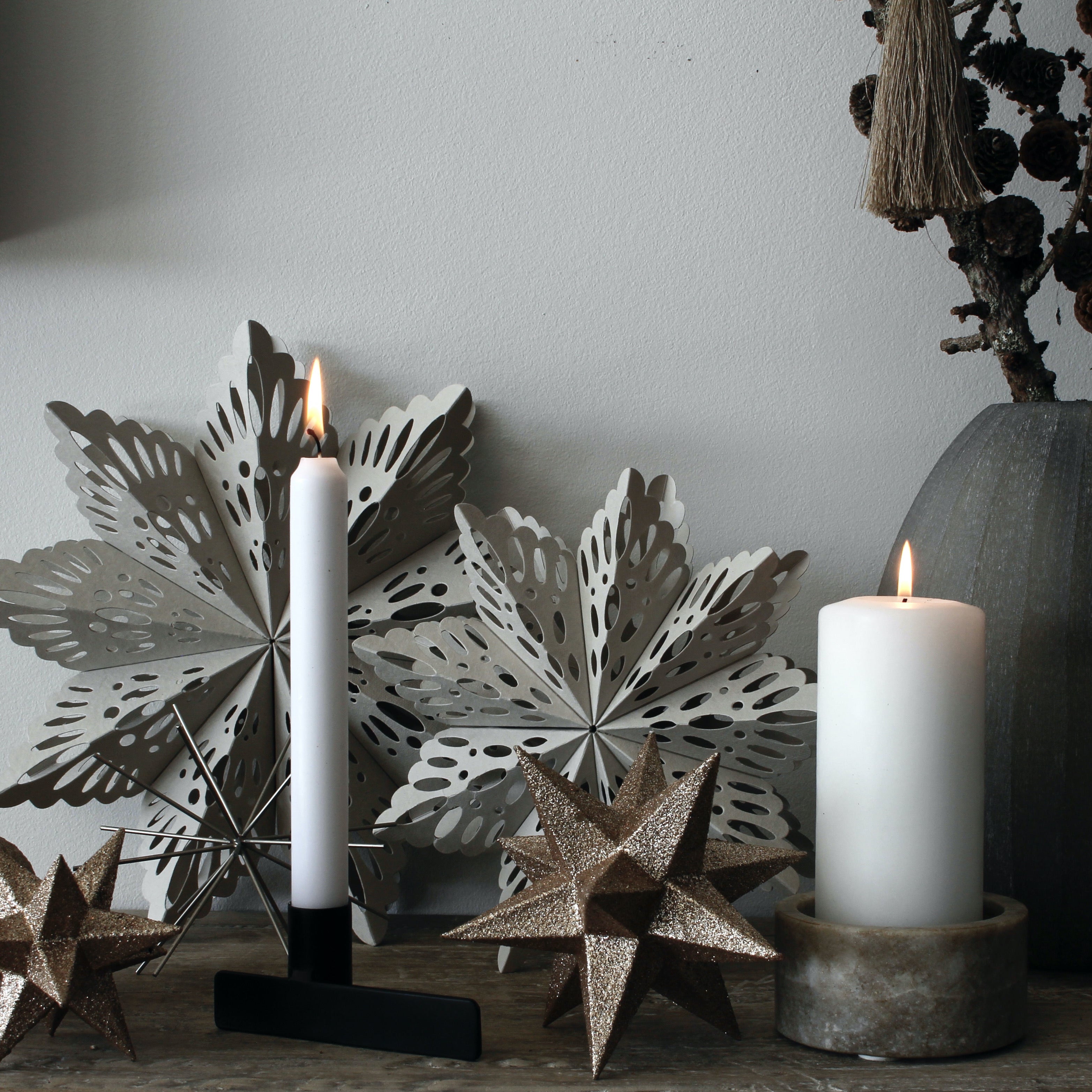 SUSTAIN Snowflake, small nude grey (set of 2)