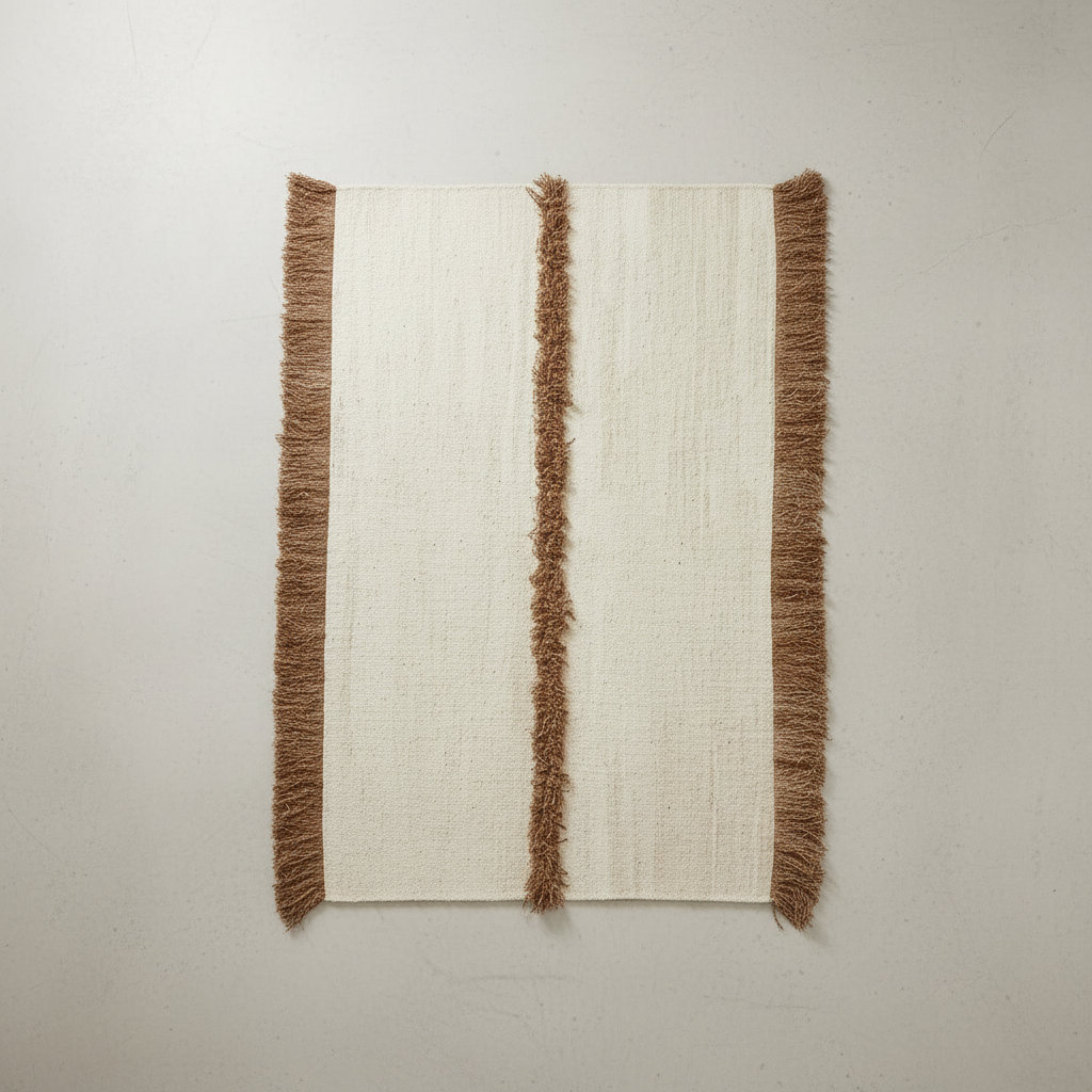 Nurja Rug – Pale Matte Concrete Floor Top Down