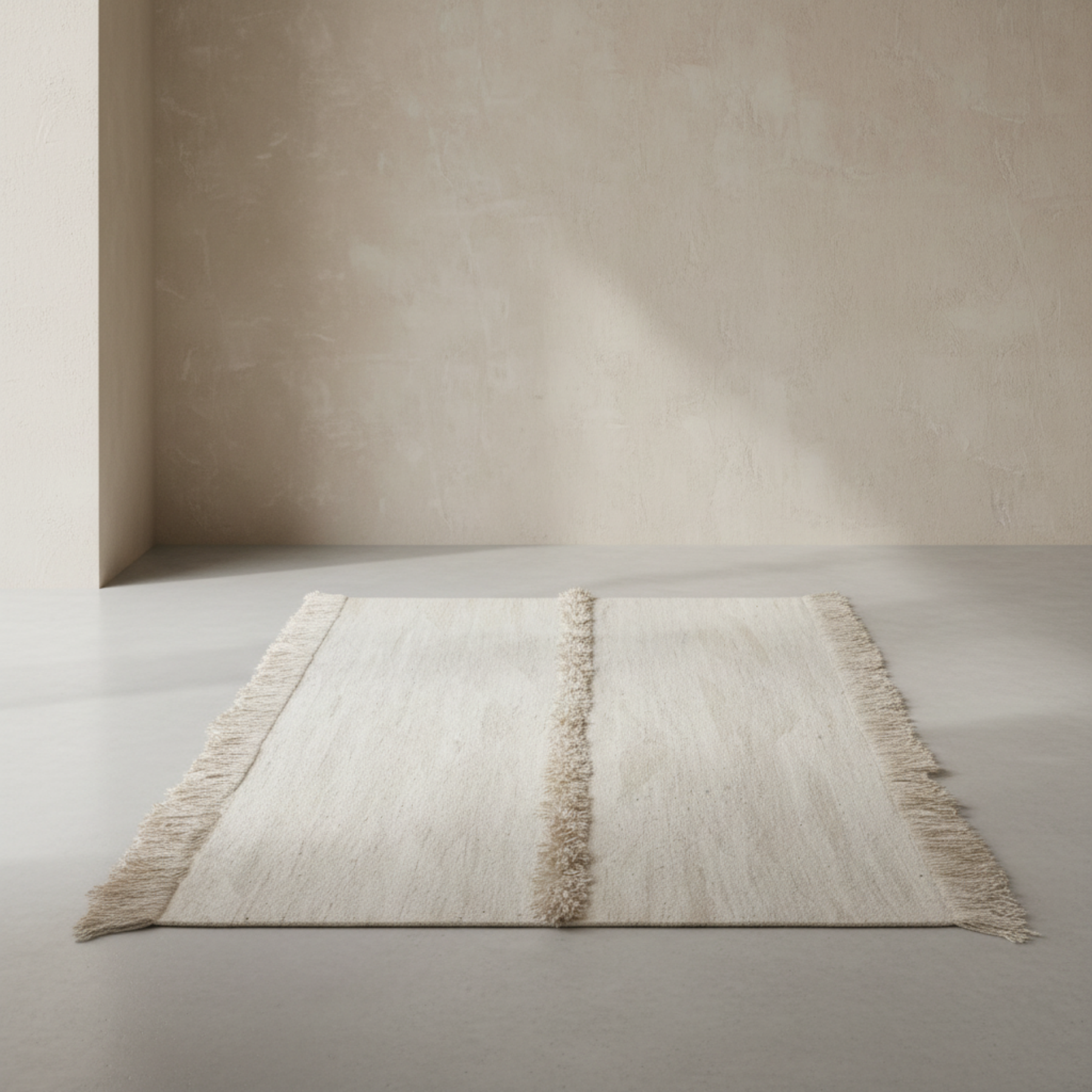 Nurva Woven Rug with side fringe only