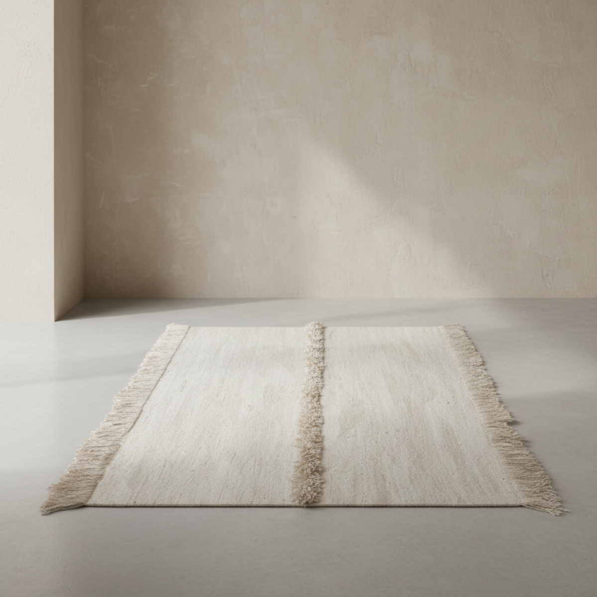 Sera Helsinki - Nurja - White + White - Hand Woven Rug