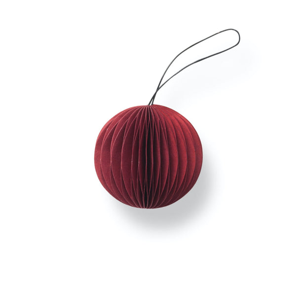 SUSTAIN folded ornament, scoop red. (box of 12)