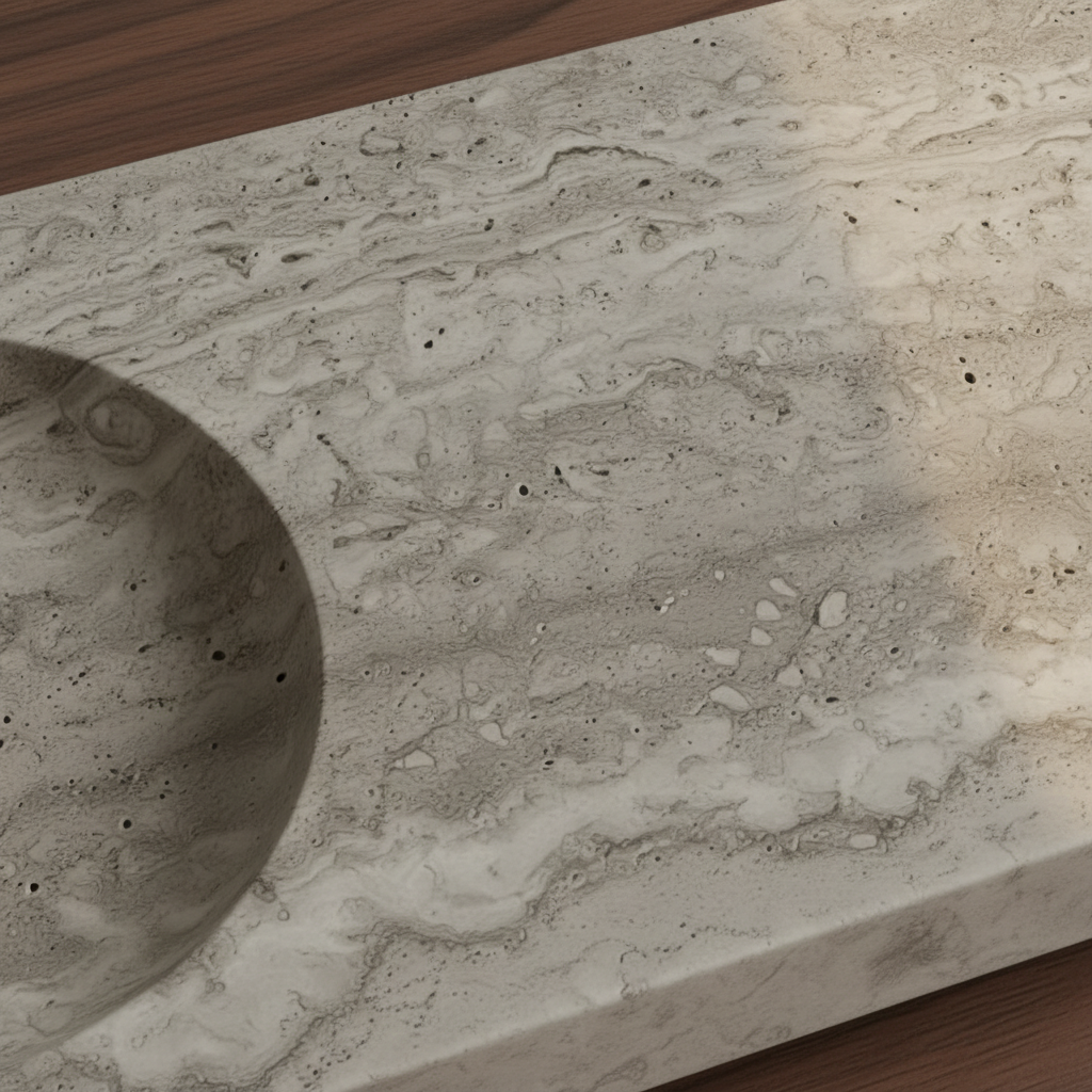 OKA Tray Travertine Close-Up