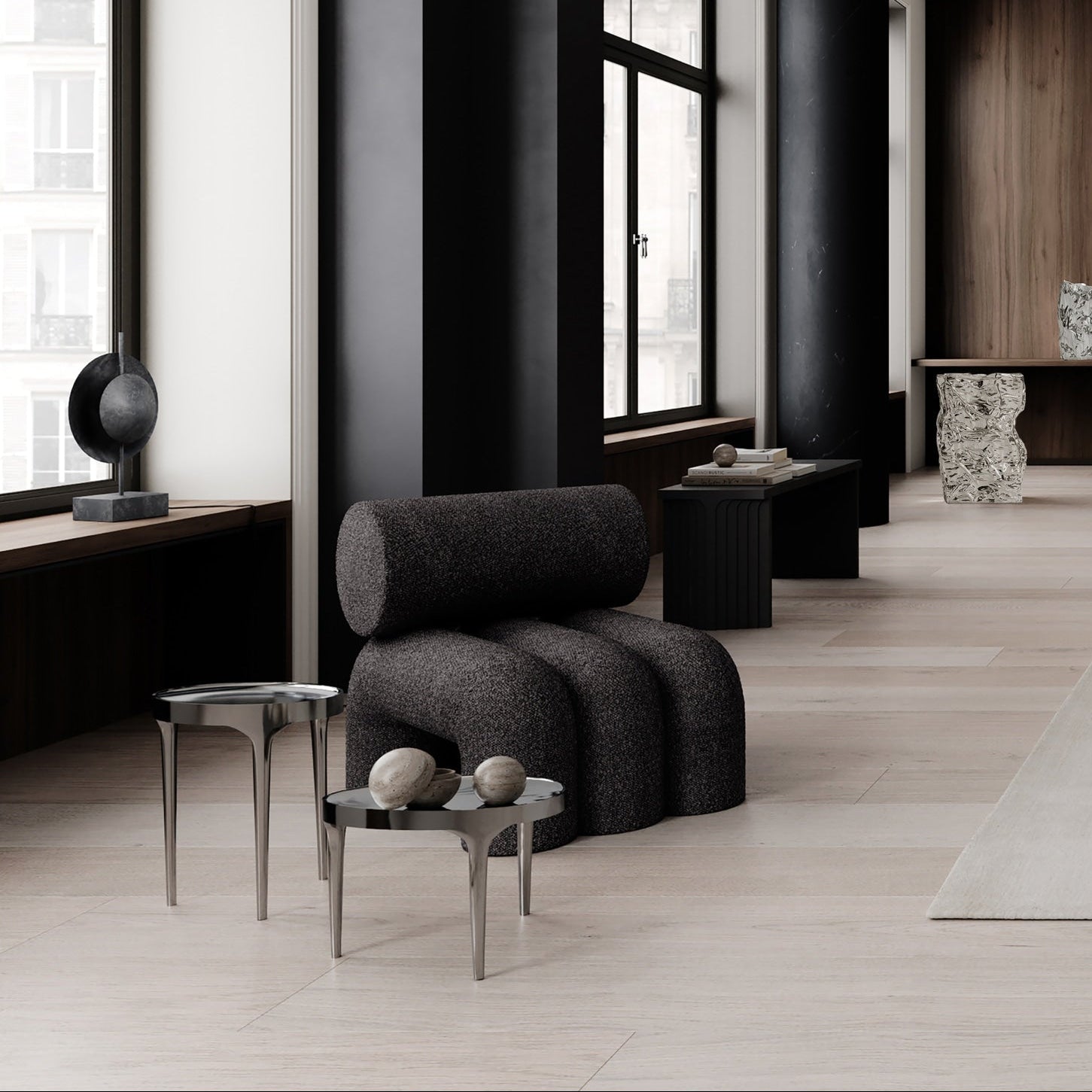 Phantom Table, Tall - Chrome