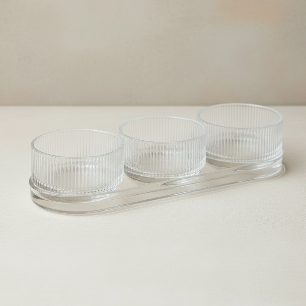 Pilastro Tapas Set — 3/4 Down Angle