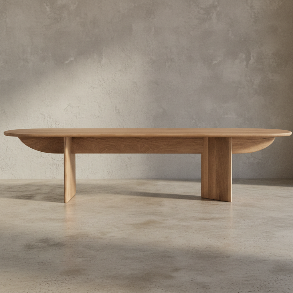 Pillabout Dining Table - Natural Oak on Nordic backdrop