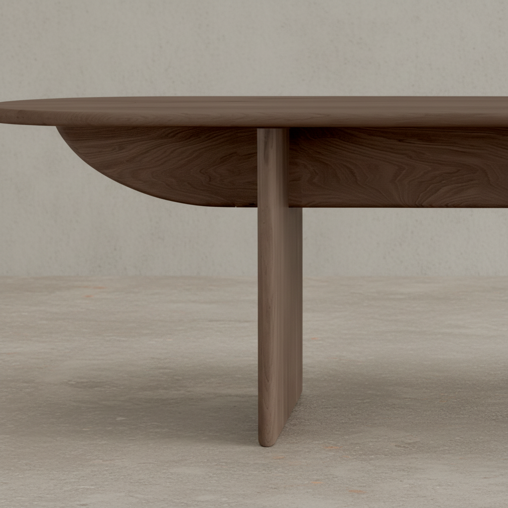 Pillabout Dining Table - Smoked Oak Detail