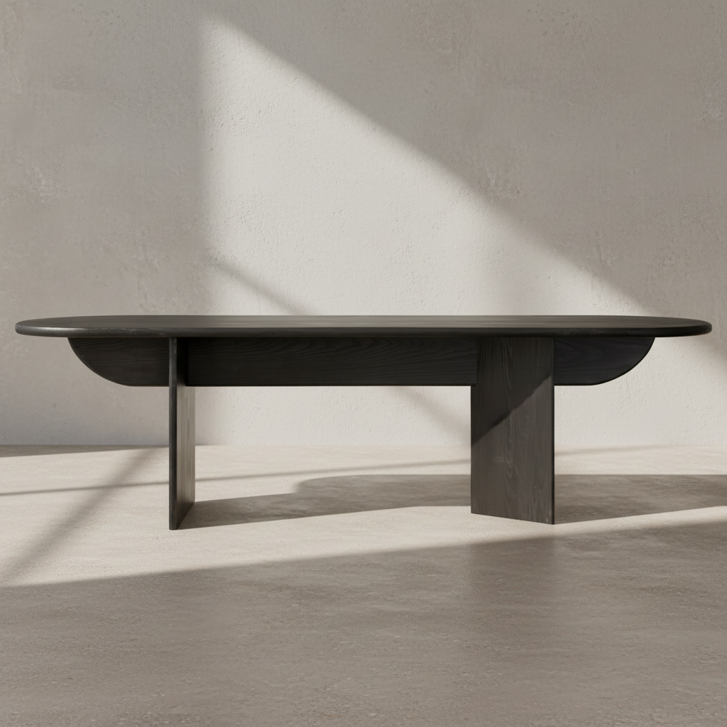 Pillar Dining Table in Nordic Studio Setting