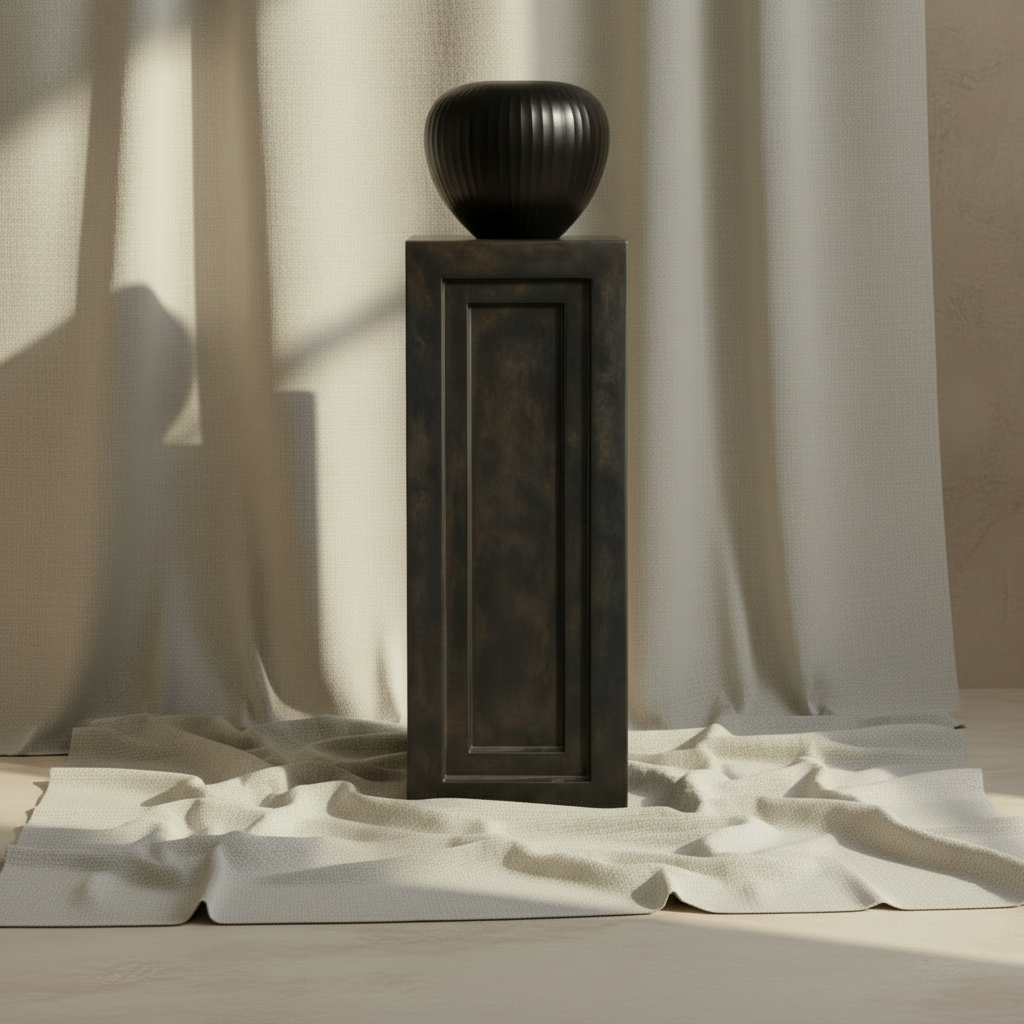 Podium Maxi Coffee with Organic Vase 06 - Black with precise proportions