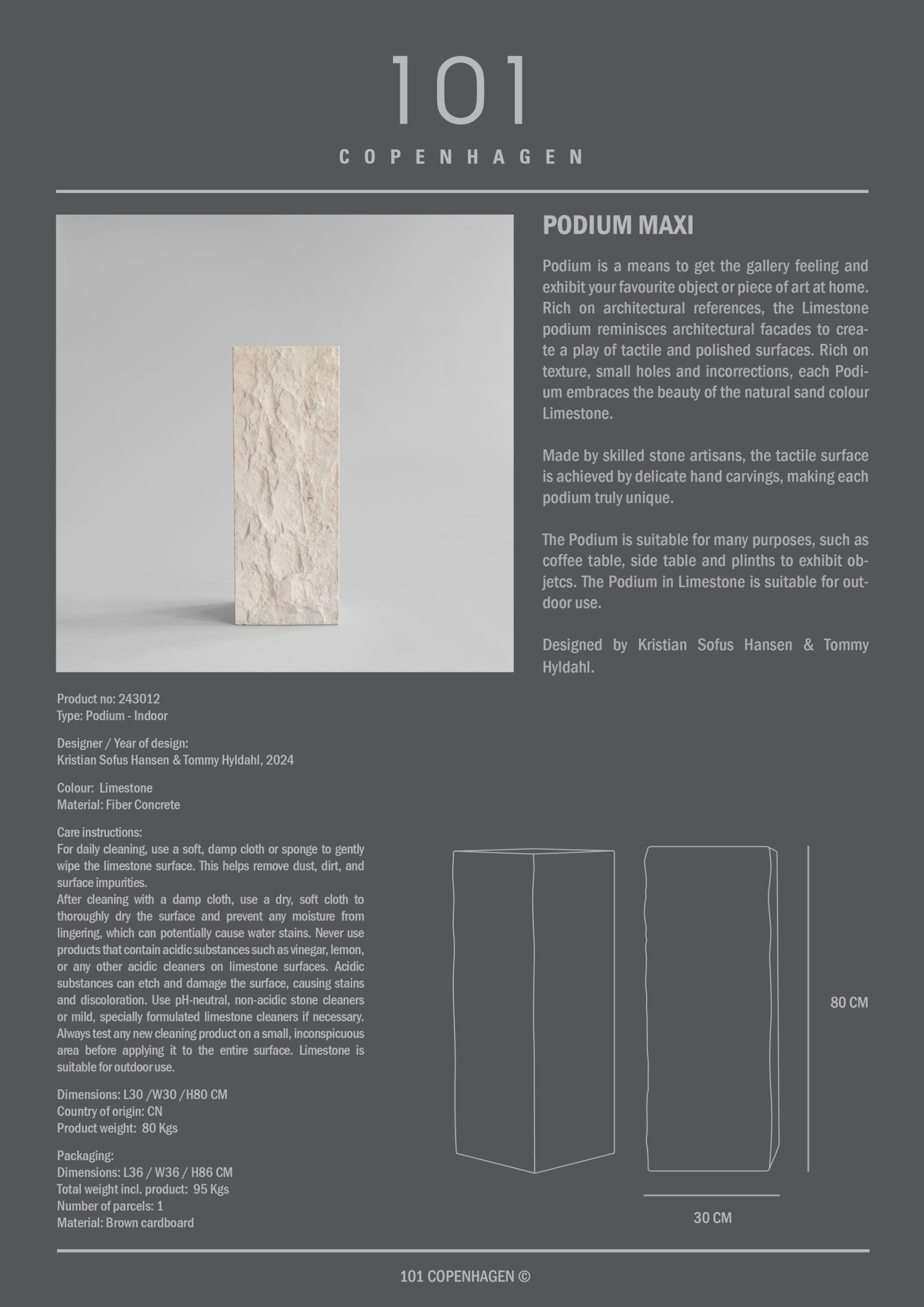 Podium, Maxi - Limestone