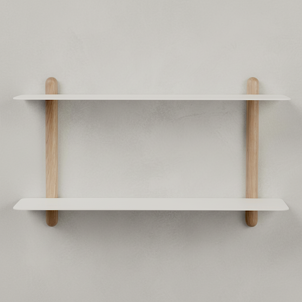 NIVO Shelf Large F - light oak / white