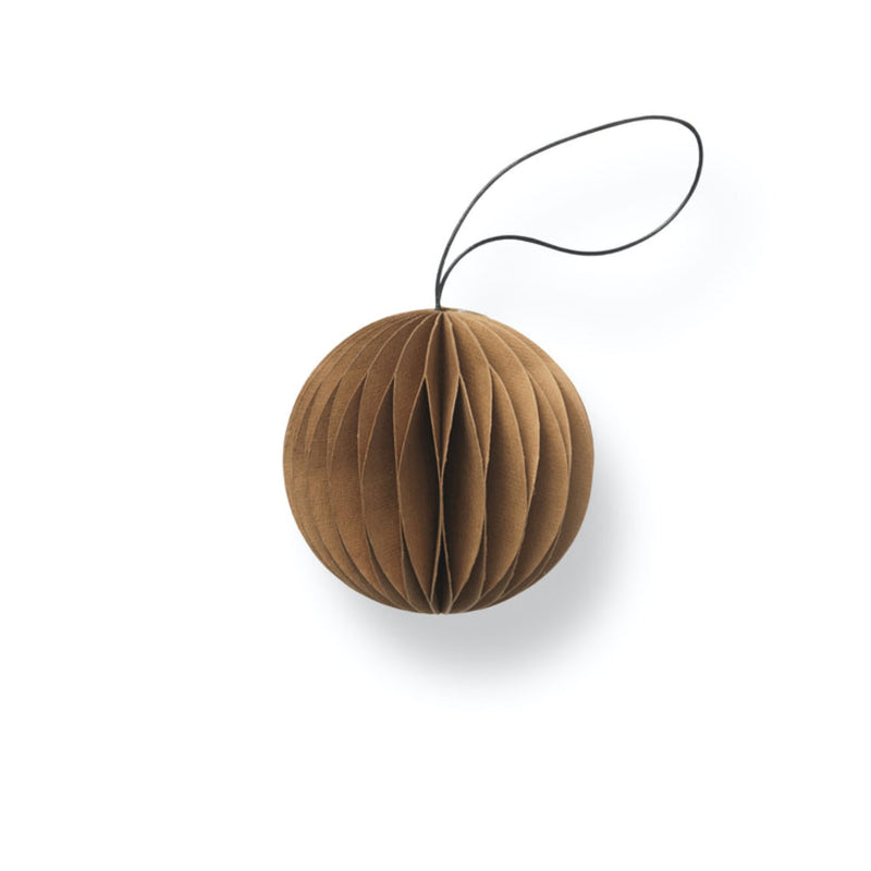 SUSTAIN folded ornament, scoop caramel. (box of 12)