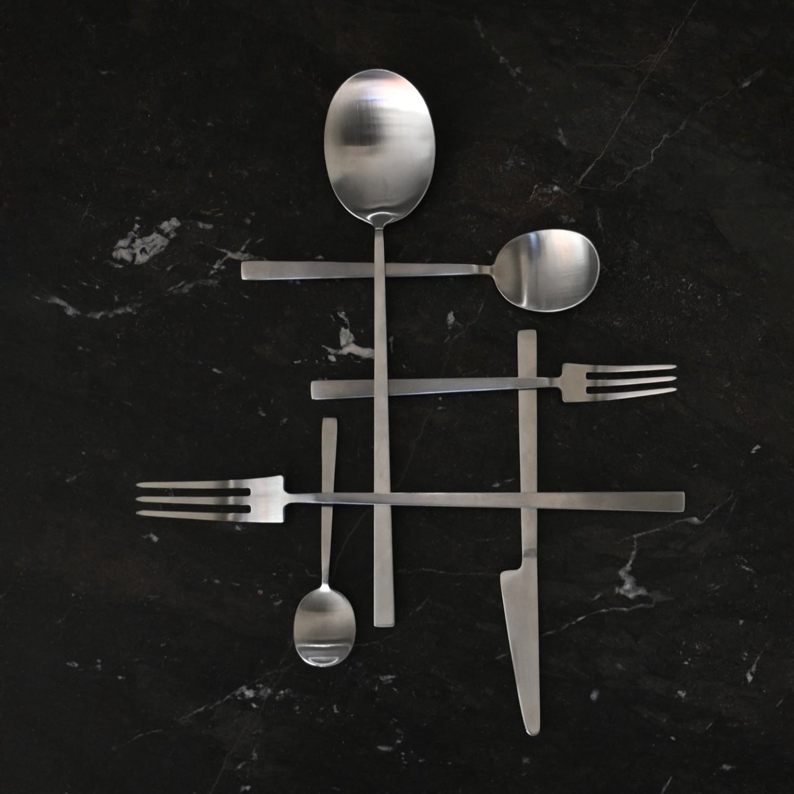 Kogei Salad Servers - Brushed Steel