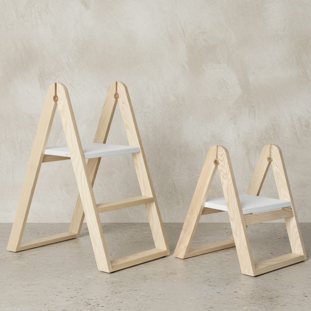 REECH Ash Step Ladder & Step Stool — Limewash Studio